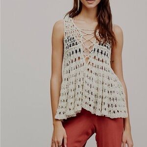 Free People Cover Up with Asymmetrical Design and Peplum Style